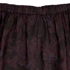 By Walid Black Floral Midi Skirt