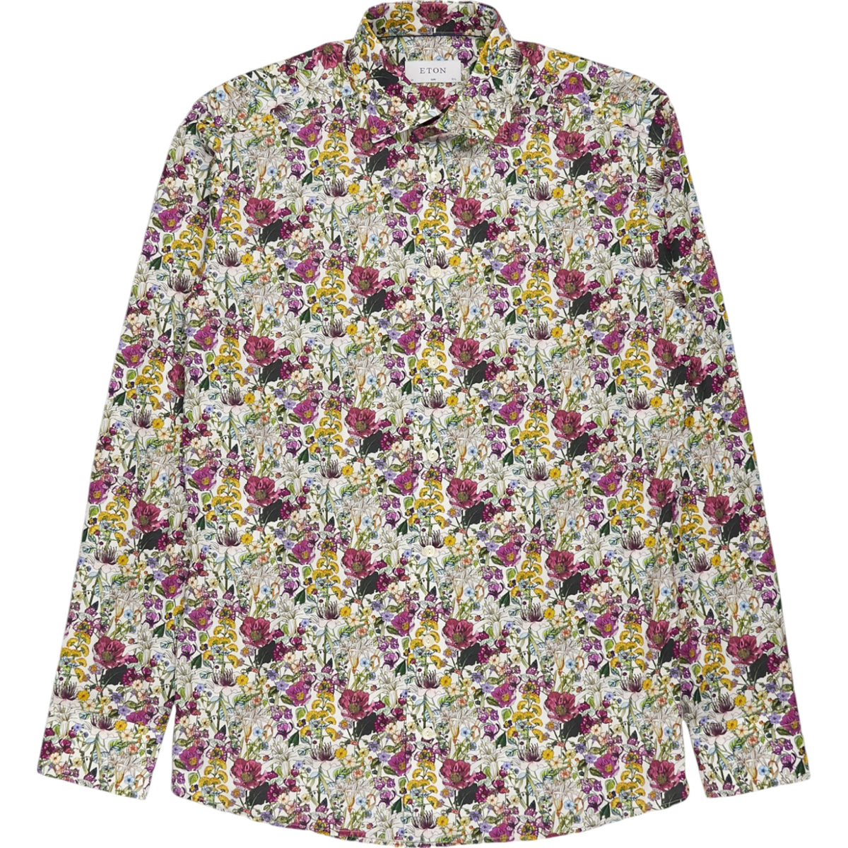 Eton Multi Floral Print Long Sleeve Shirt