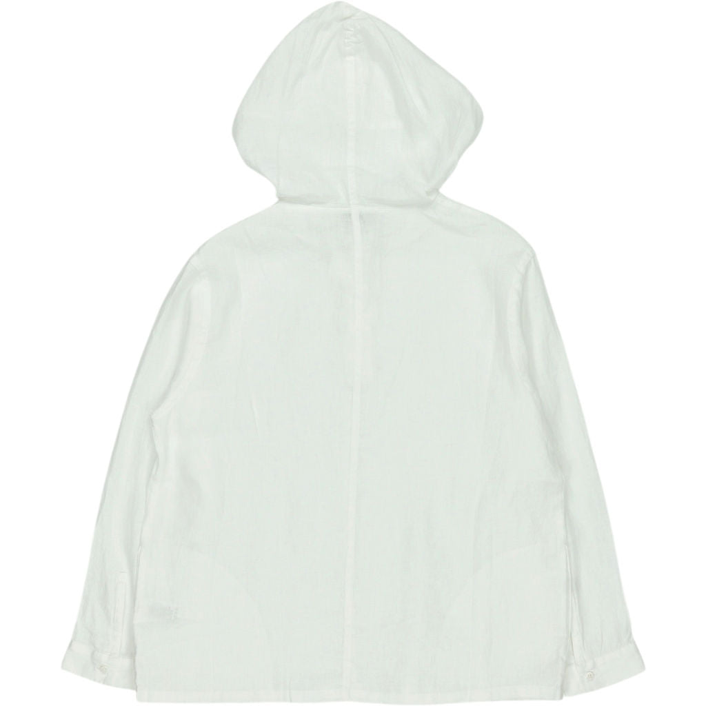 NRBY White Linen Hoodie