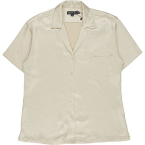 Motel Ivory Taelsa Satin Shirt