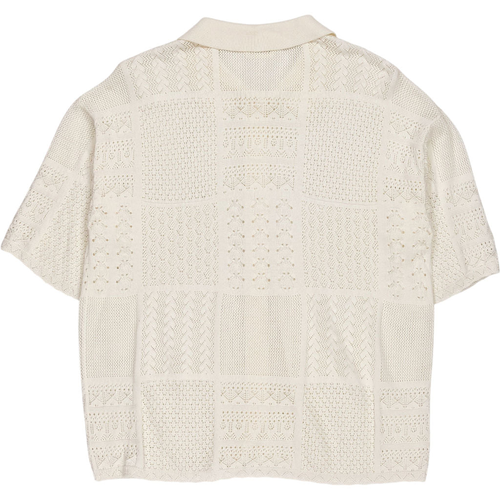 Hush Cream Knitted Collared Top