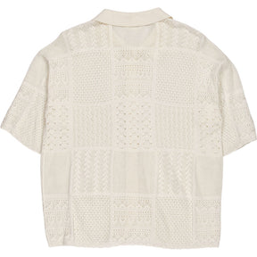 Hush Cream Knitted Collared Top