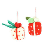 Mistletoe and Holly Present Decorations Set