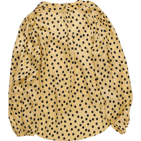 Rixo Yellow Polka Dot Blouse