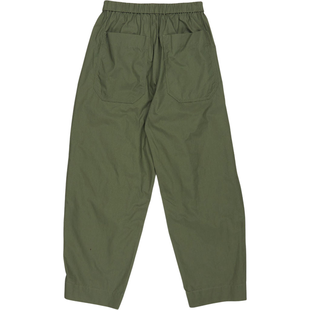 Hush Green Barrel Leg Cotton Trousers