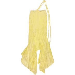 SRVC Yellow One-Shoulder Knit Dress