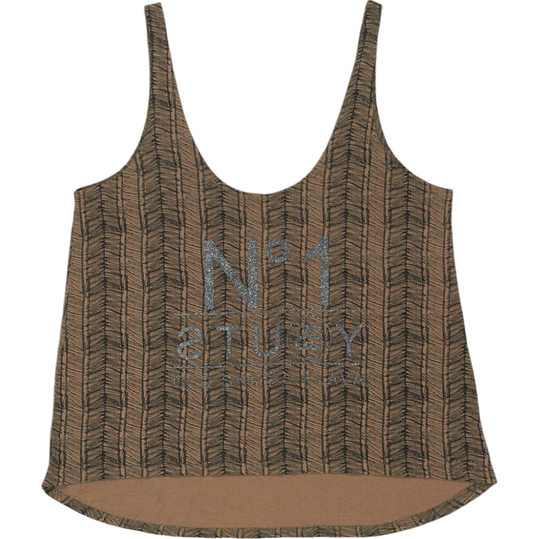 Stussy Brown Patterned Tank Top