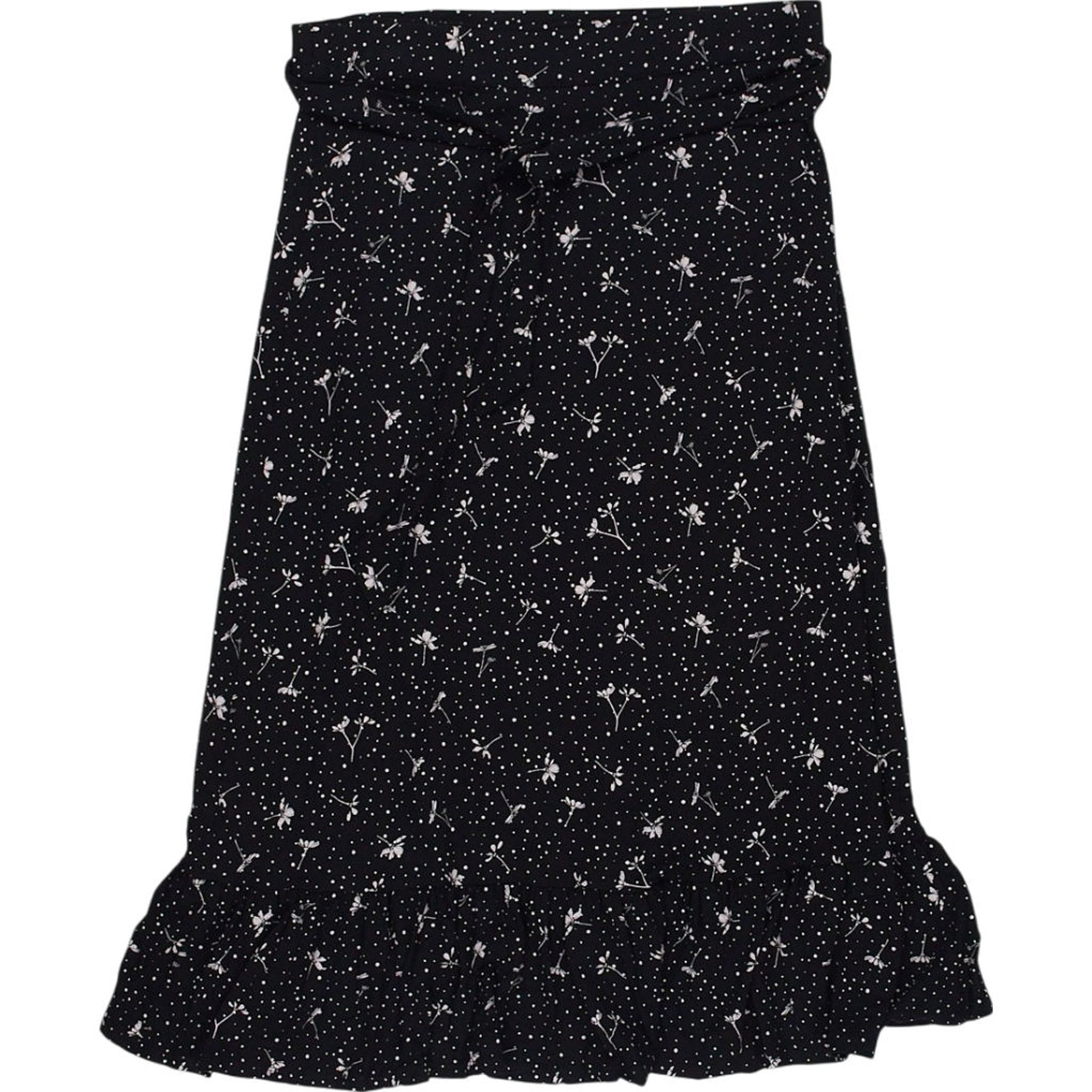 Baukjen Black Floral Wrap Skirt
