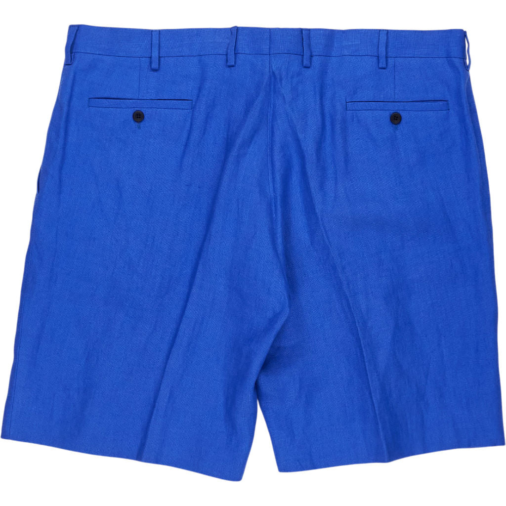 Anderson & Sheppard Blue Linen Shorts