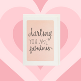 'You Are Fabulous' - letterpress printed greeting card