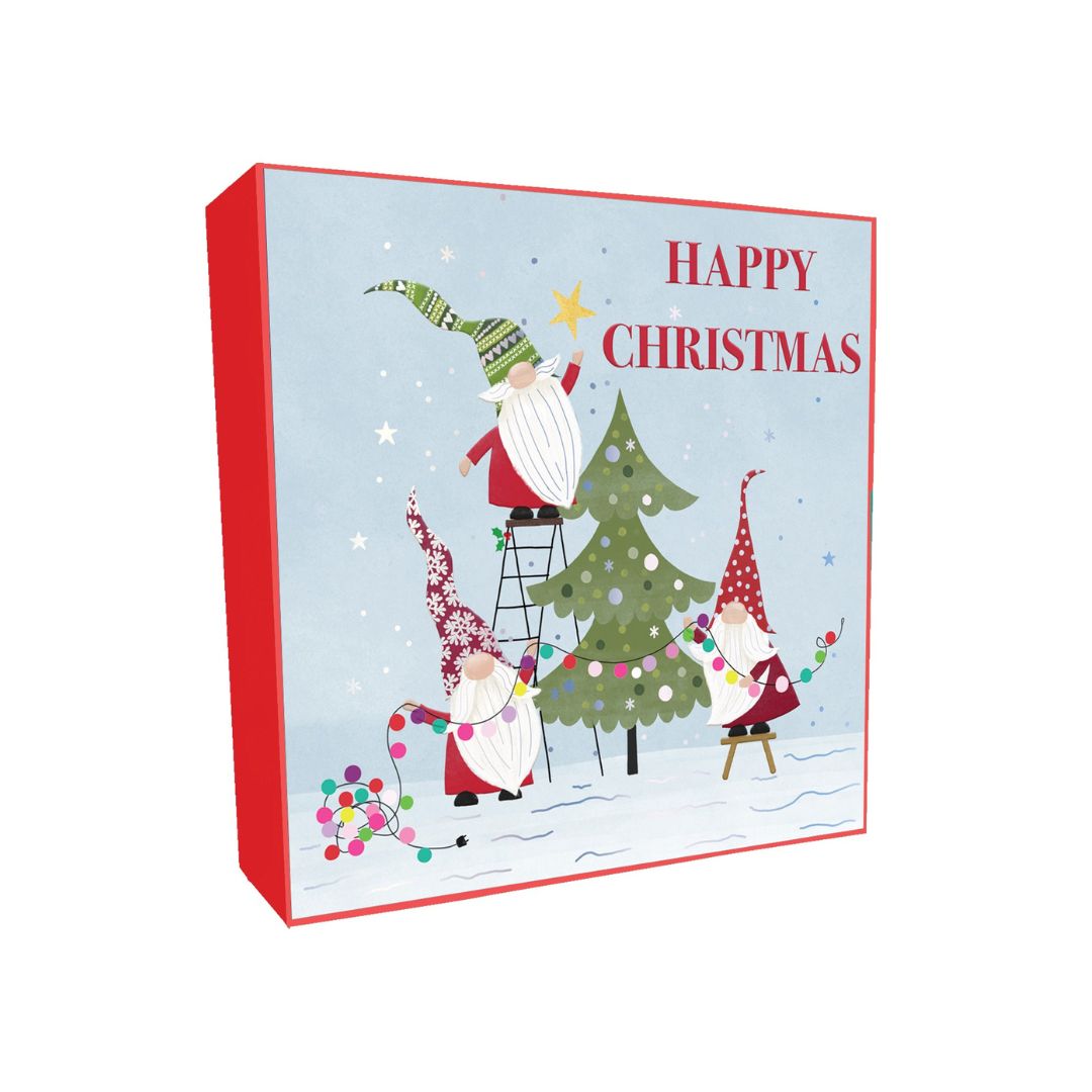 Gnomes Decorating Christmas Tree Christmas cards - pack of 8