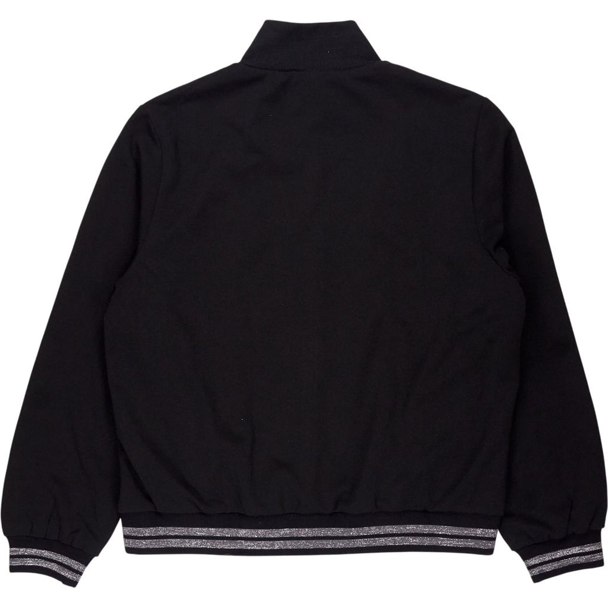 Hush Black Silver Sporty Jersey Jacket