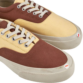 YMC Brown Yellow Canvas Trainers