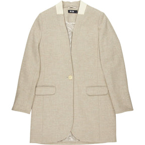 Me+Em Beige Contrast Collar Jacket