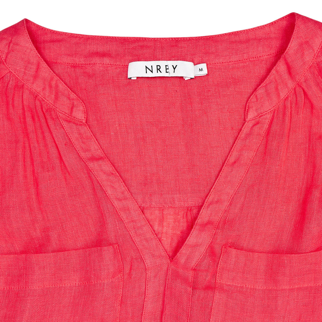 NRBY Pink Linen Blouse