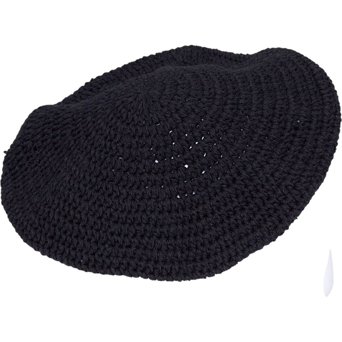 The Upside Black Crochet Beret