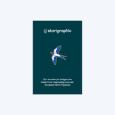 Swallow Wooden Pin Badge