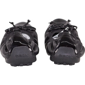 Geox Black Leather Ballet Flats