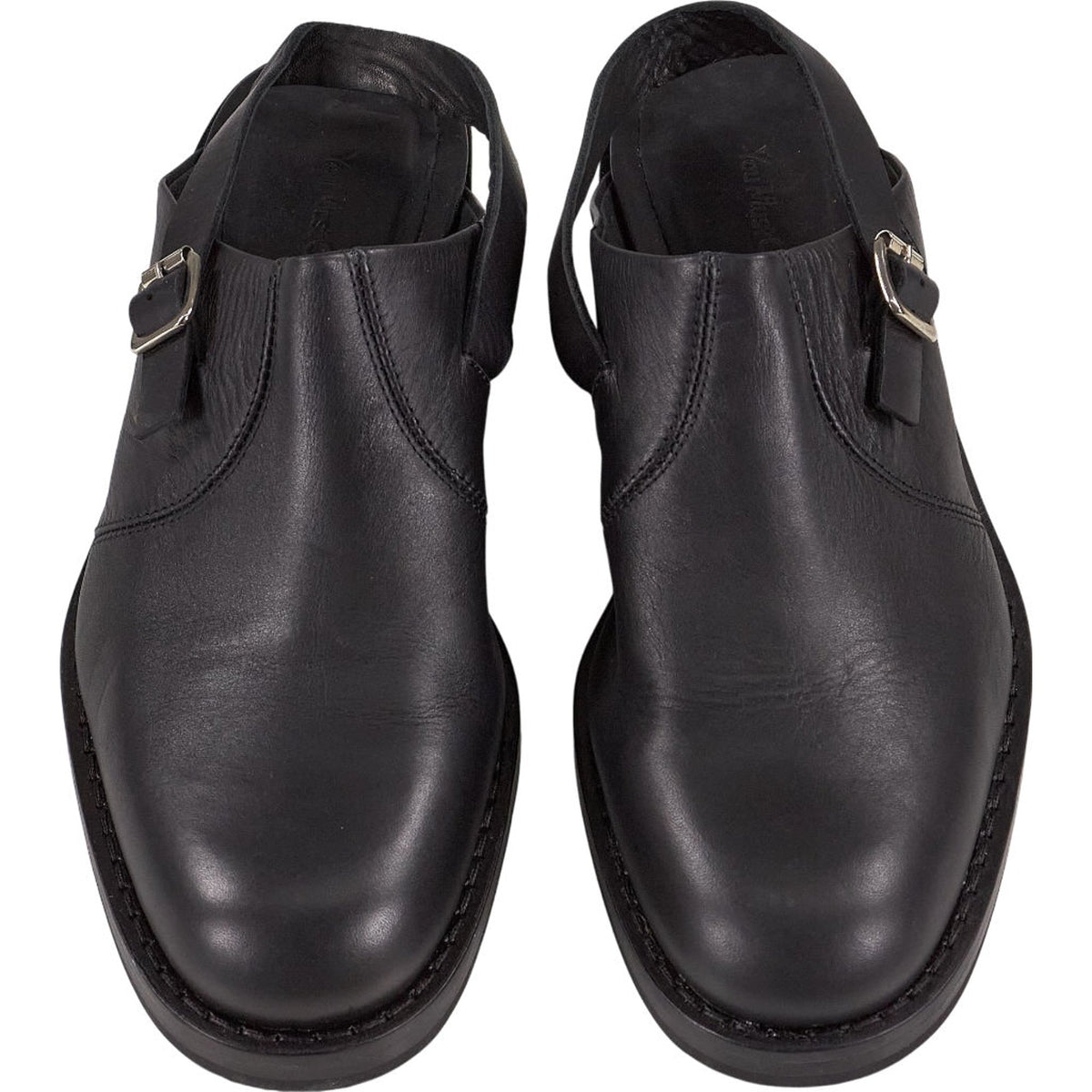 YMC Black Leather Slingback Shoes