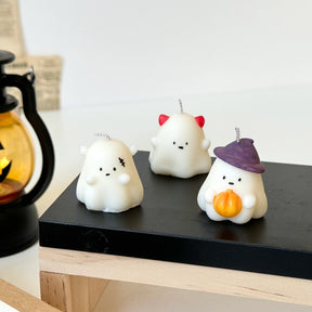 Set of 3 Halloween Ghost Soy Candles