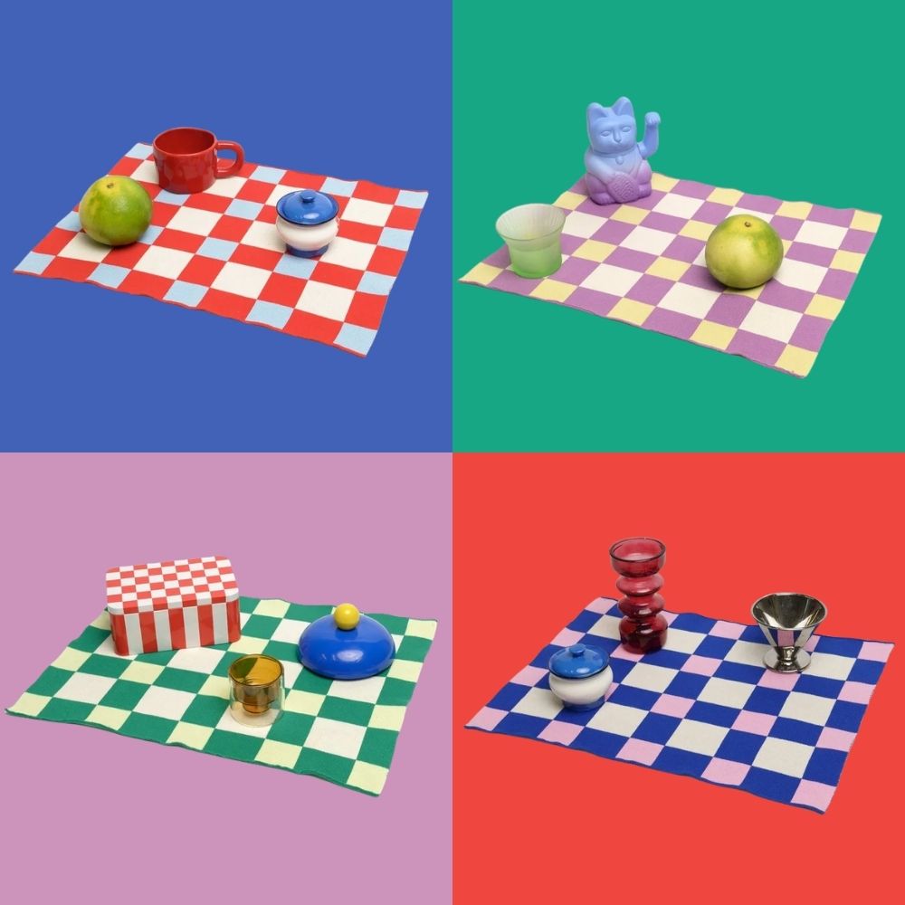 Knitted Placemats - Set of 4 - 45 x 35cm - 100% Cotton