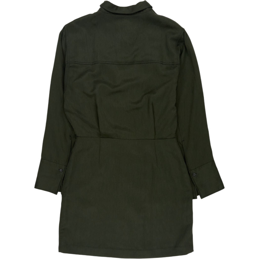 Hush Dark Green Maia Mini Utility Dress