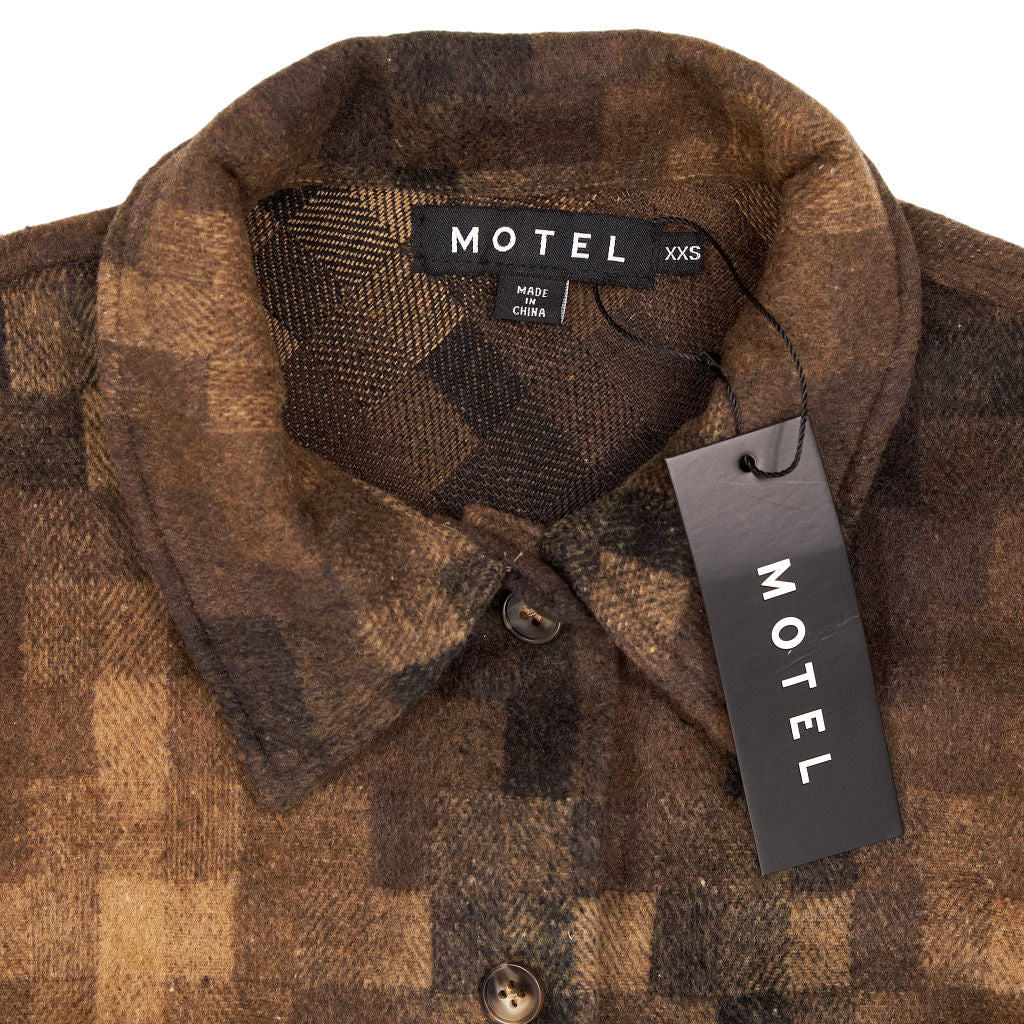 Motel Brown Medita Check Shirt