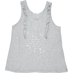 Promise Grey Ruffle Sleep Top