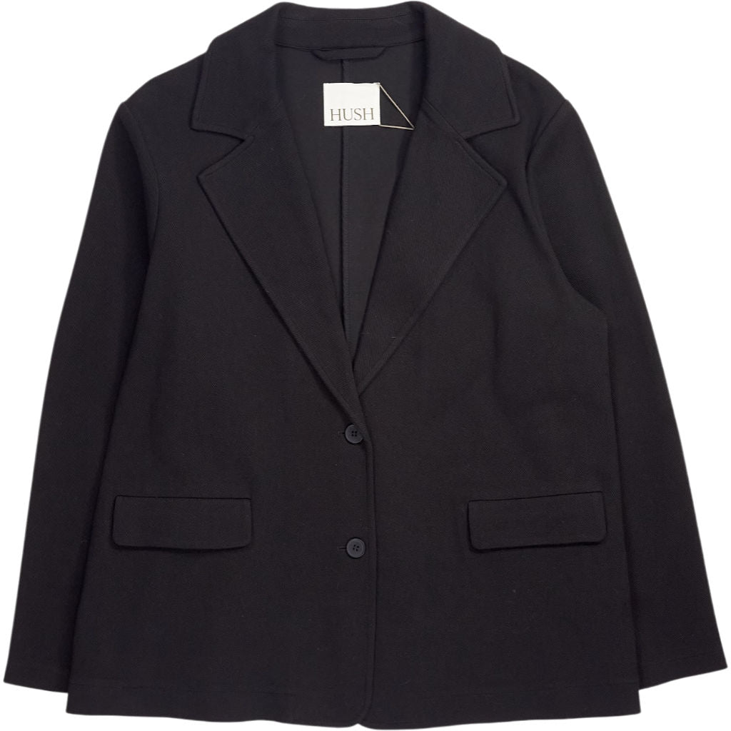 Hush Black Maddison Relaxed Jersey Blazer