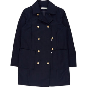 Baukjen Navy Double Breasted Coat