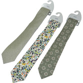 Moss Liberty Fabric Sage Green Floral Pattern Tie Bundle x 3