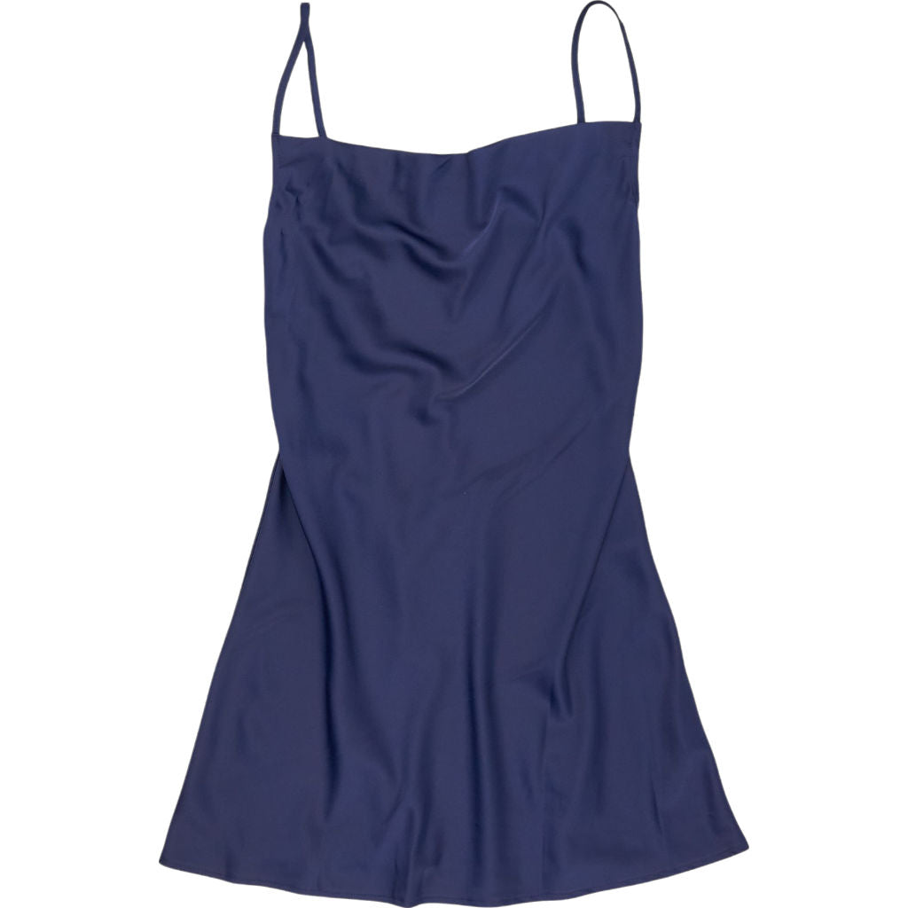 Motel Midnight Blue Perdita Satin Dress