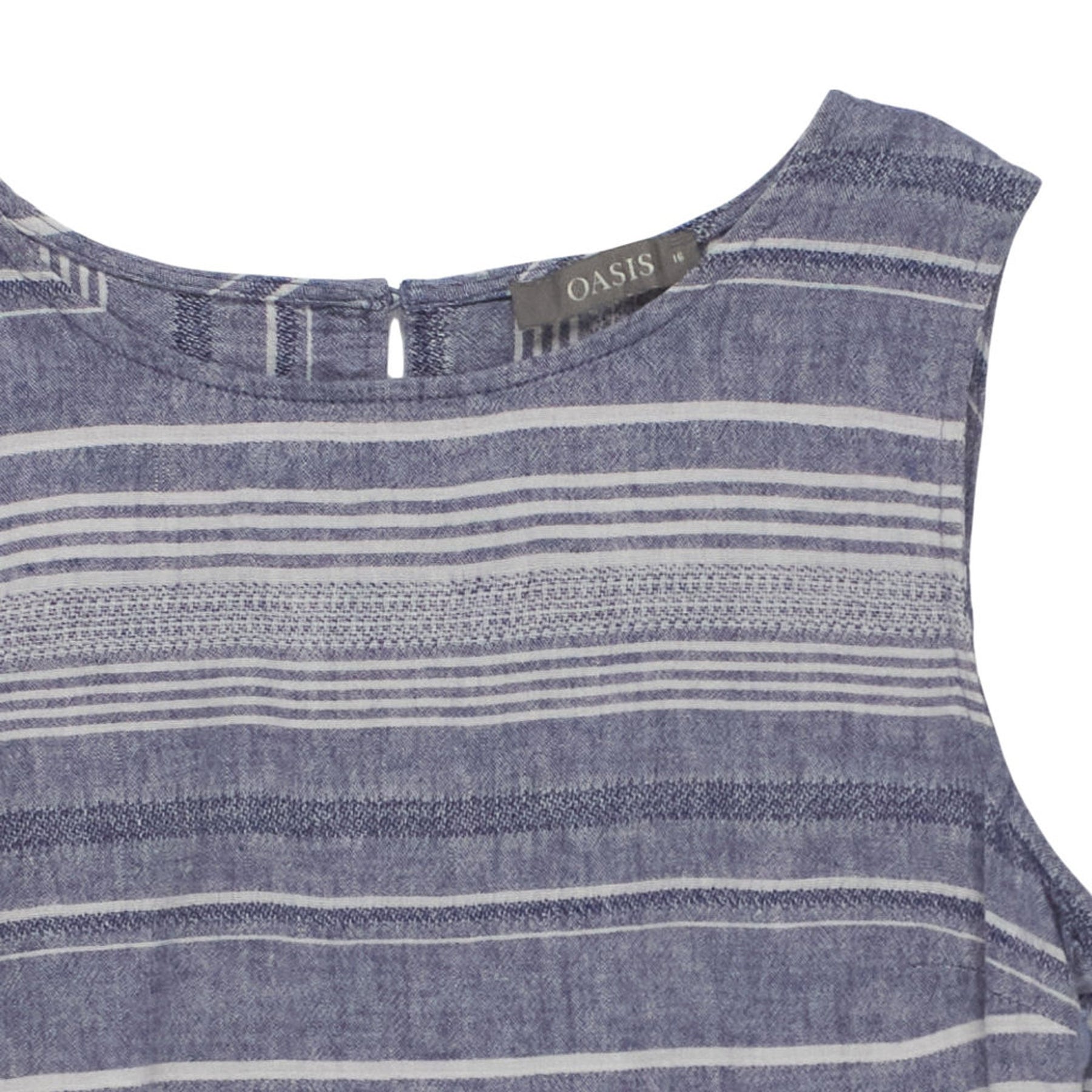 Oasis Blue Striped Sleeveless Dress