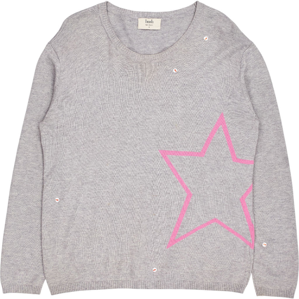 Hush Grey Pink Star Jumper