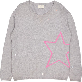Hush Grey Pink Star Jumper