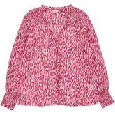 Hush Emilie  Pink Animal Print V-Neck Blouse
