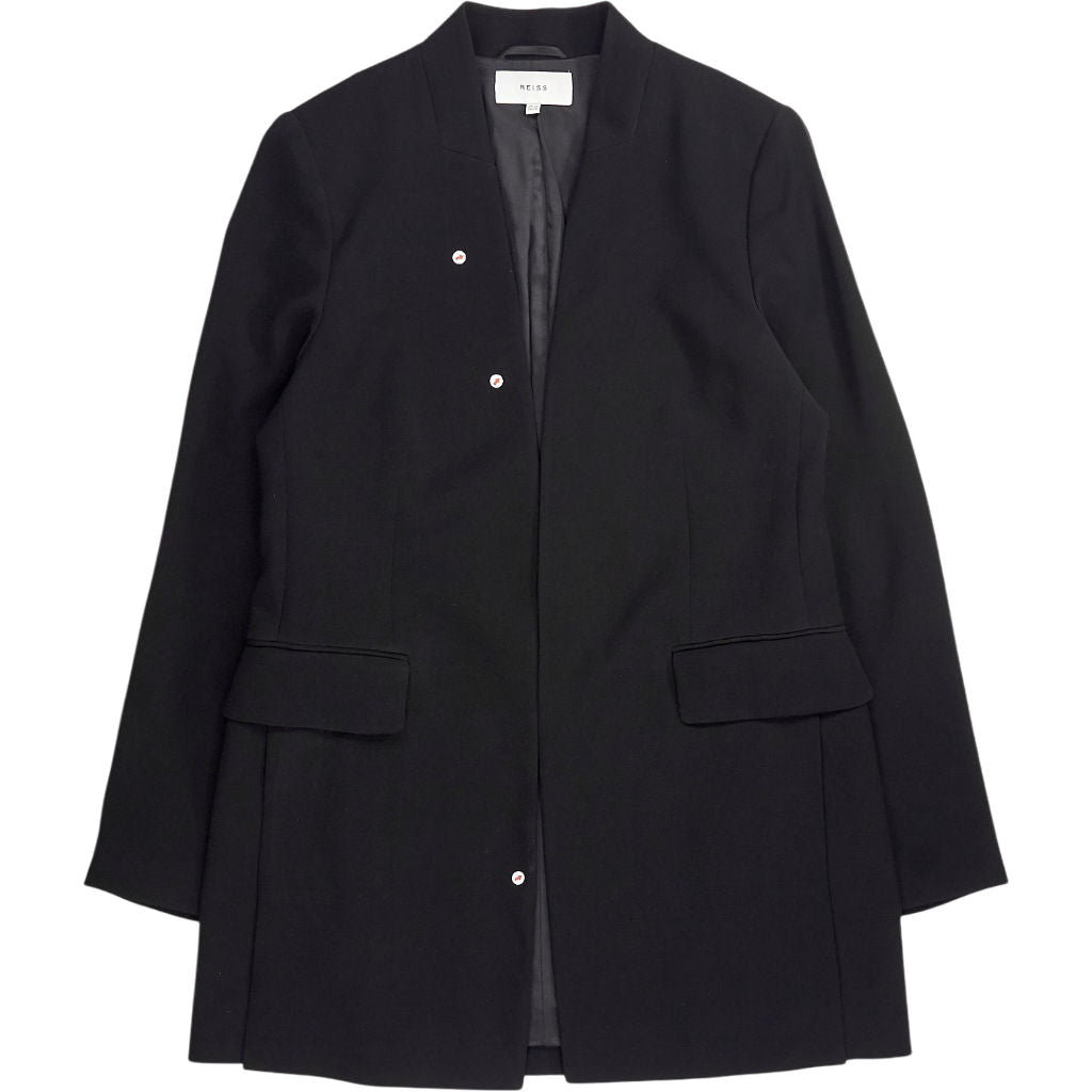 Reiss Black Collarless Jacket