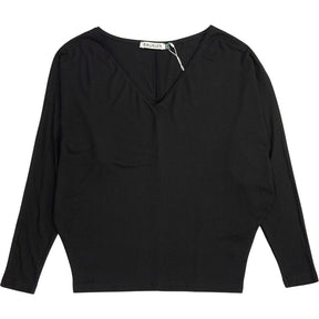 Baukjen Black Ella Relaxed V-Neck Top