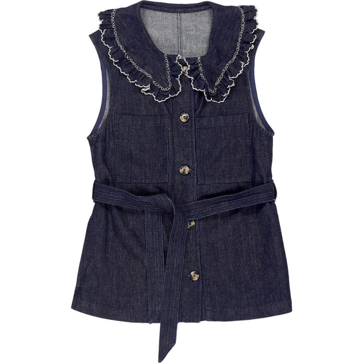 seventy + mochi Blue Denim Sleeveless Top