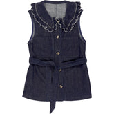 seventy + mochi Blue Denim Sleeveless Top