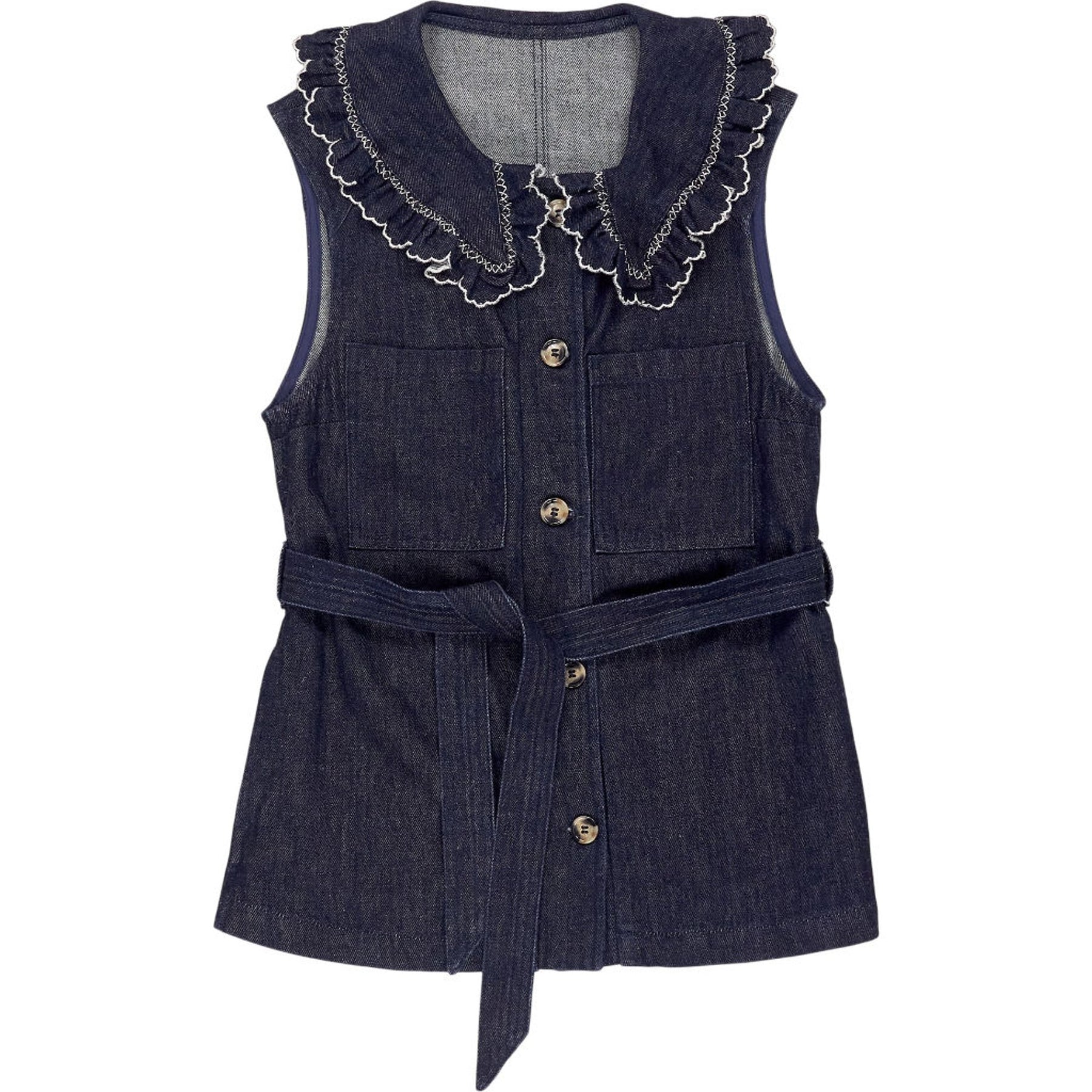 seventy + mochi Blue Denim Sleeveless Top