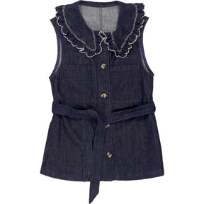 seventy + mochi Blue Denim Sleeveless Top