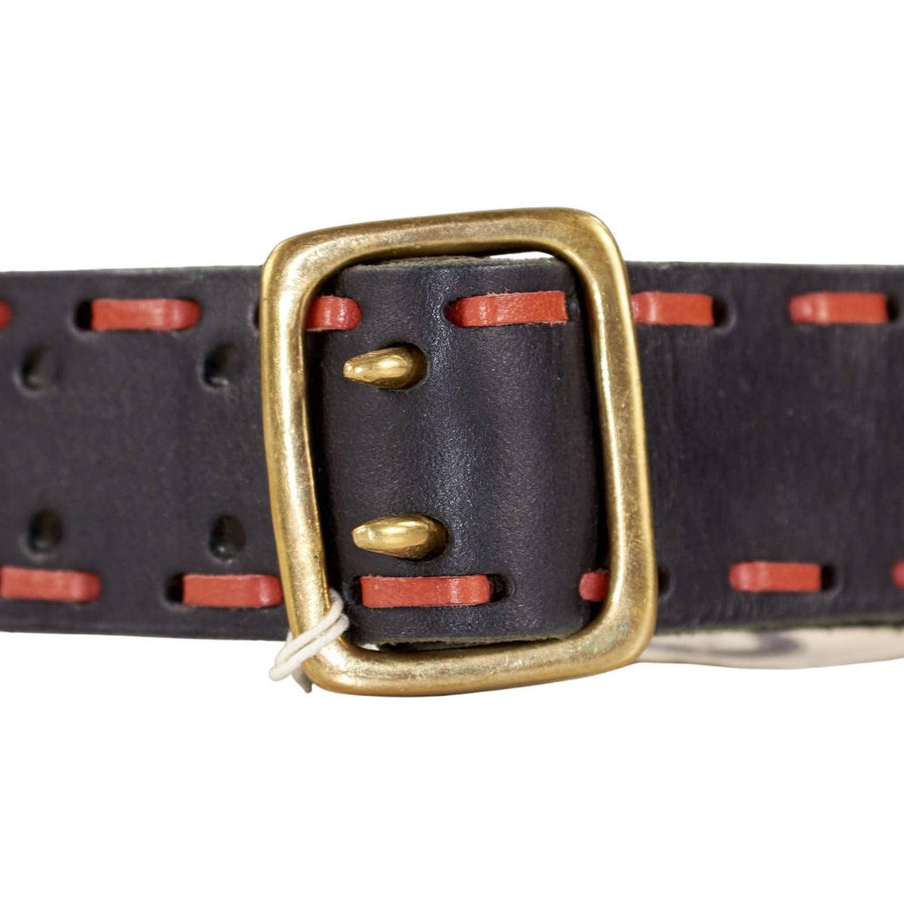Voss Black Red Leather Belt