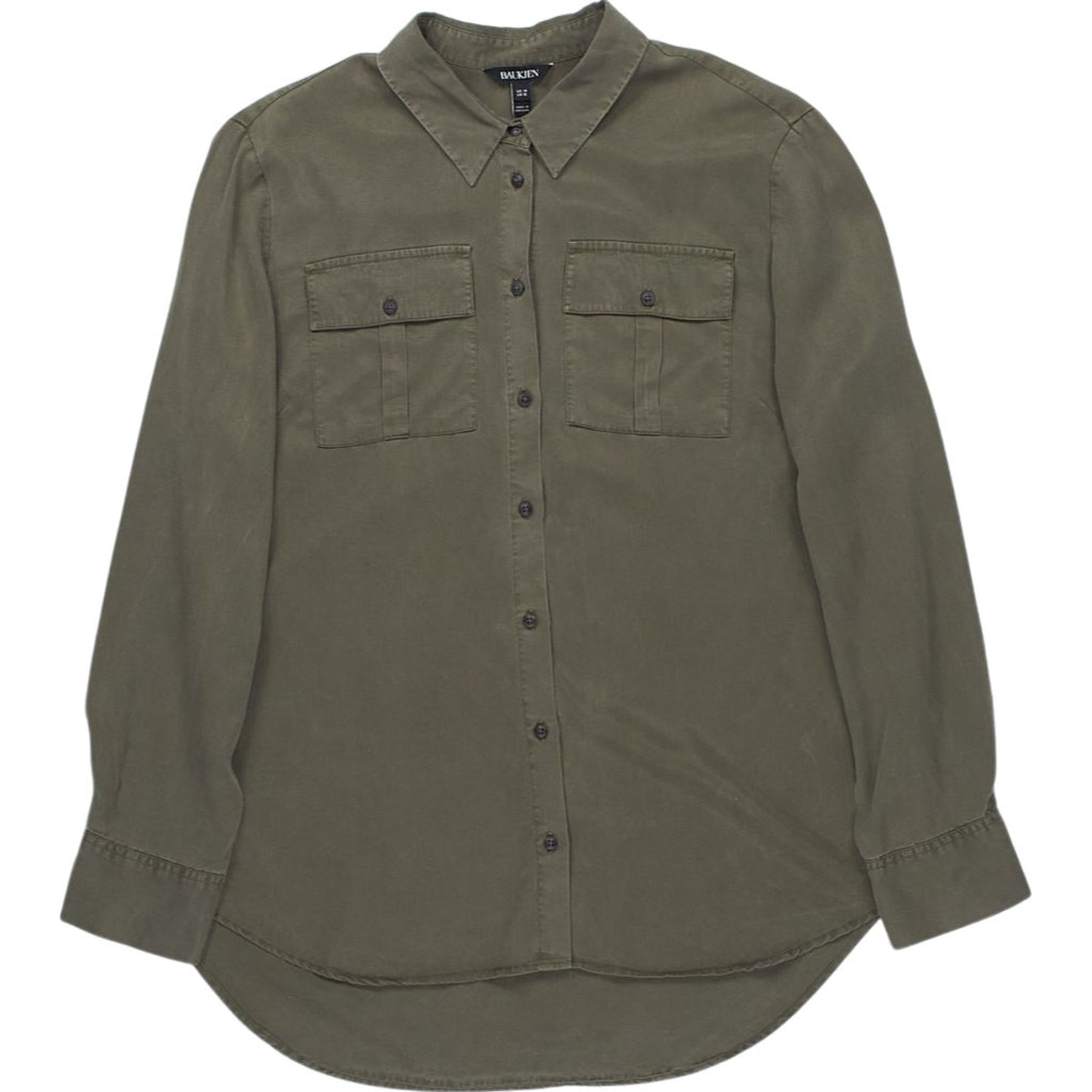 Baukjen Khaki Tencel Shirt UK 14