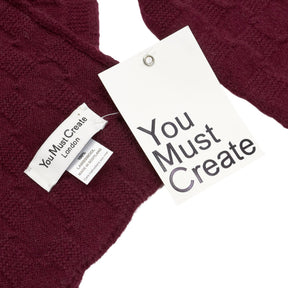 YMC Burgundy Lambswool Scarf