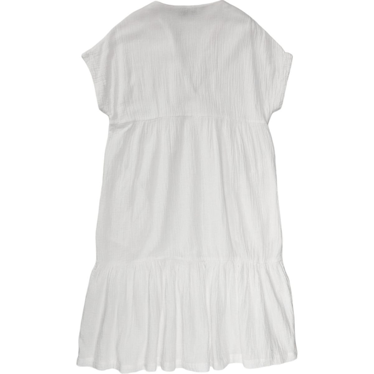 NRBY White V Neck Dress