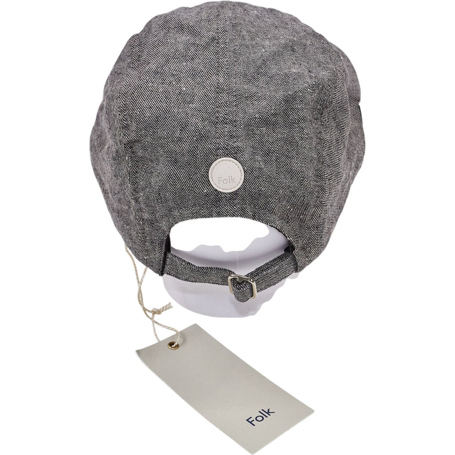 Folk Soft Black Linen Twill 5 Panel Cap