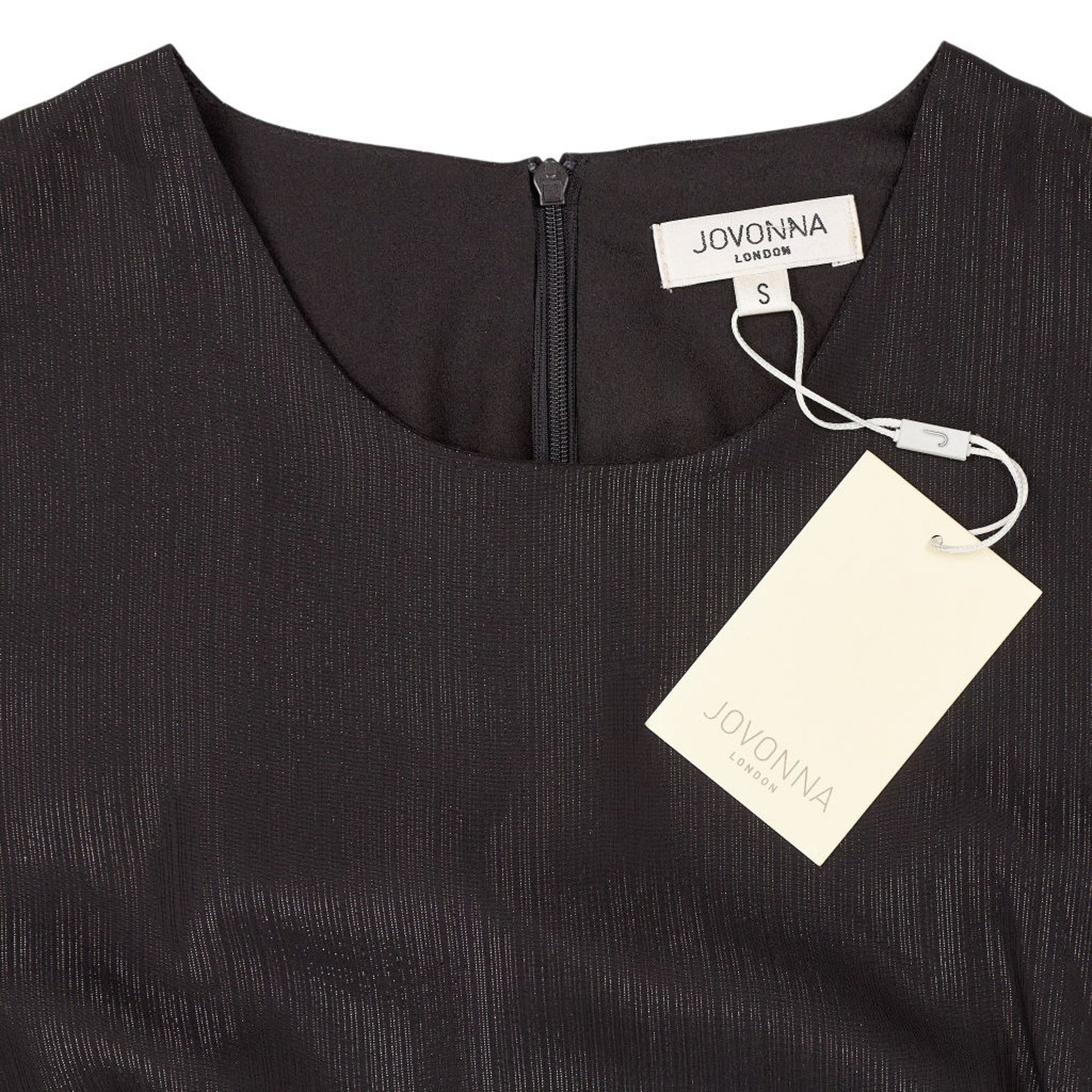 Jovonna Black Ruffle Sleeve Dress