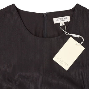 Jovonna Black Ruffle Sleeve Dress