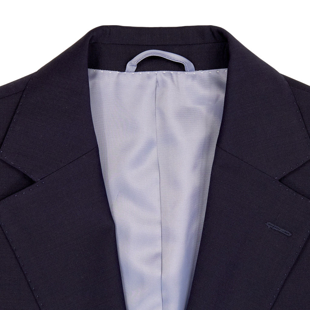 Moss Navy Tailored Fit Jacket Size 38R